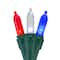 100ct. Red, White & Blue LED 4th of July String Lights